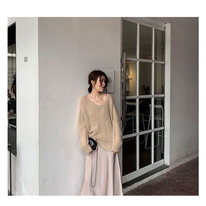 Áo Sweater Mềm Dáng Rộng Thời Trang Mùa Xuân Cho Nữ 2021