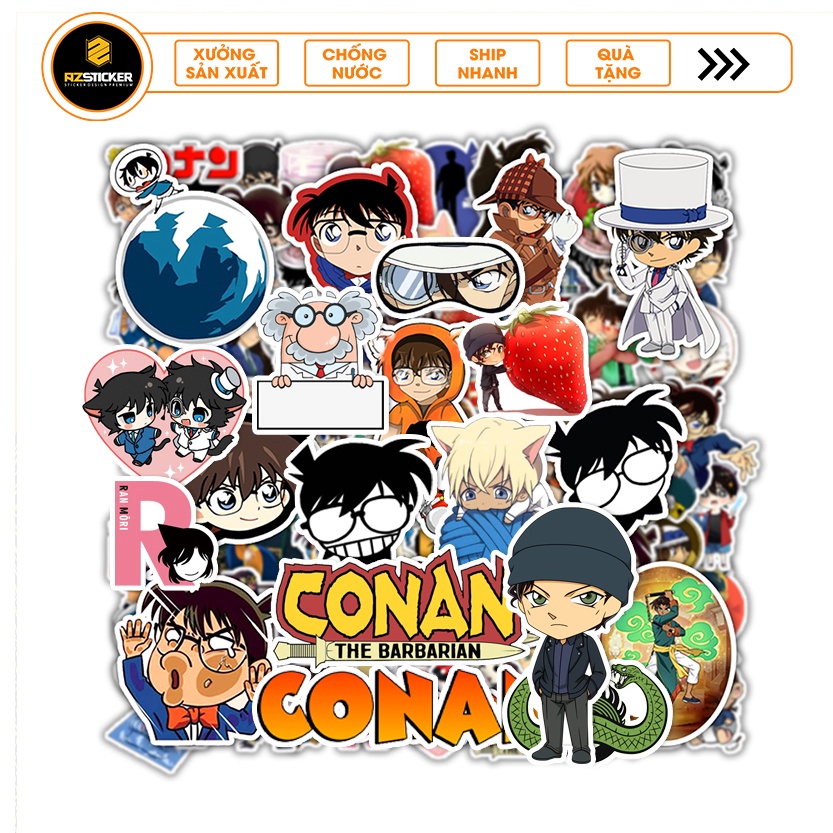 Sticker Chủ Đề Conan | Sticker Dán Điện Thoại , Sticker Dán laptop , Sticker Dán Nón Bảo Hiểm , Sticker Chống nước