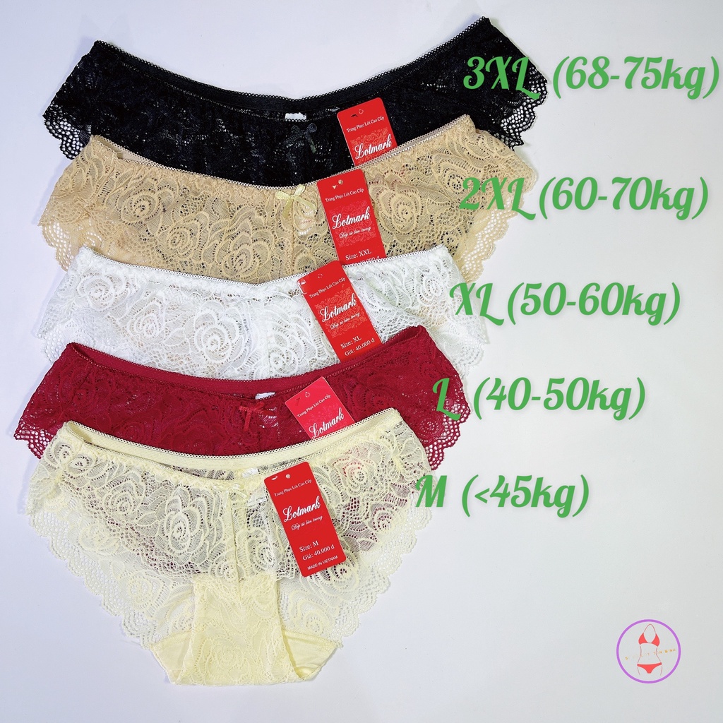 Combo 10 quần lót ren xuyên thấu gợi cảm đủ size LM01