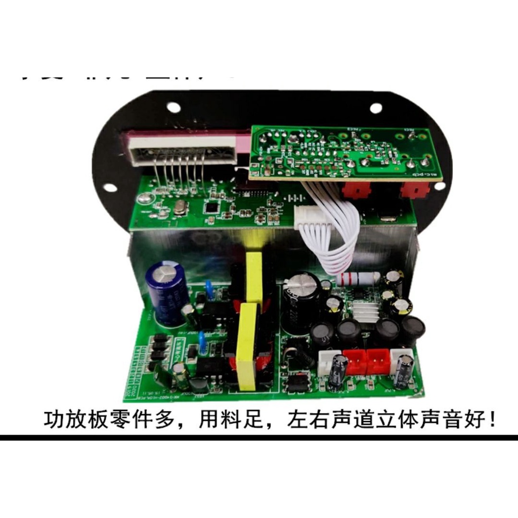 Mạch Loa Kéo Công Suất Lớn  2 Kênh - Có Bluetooth Và 2 Chân Cắm Micro