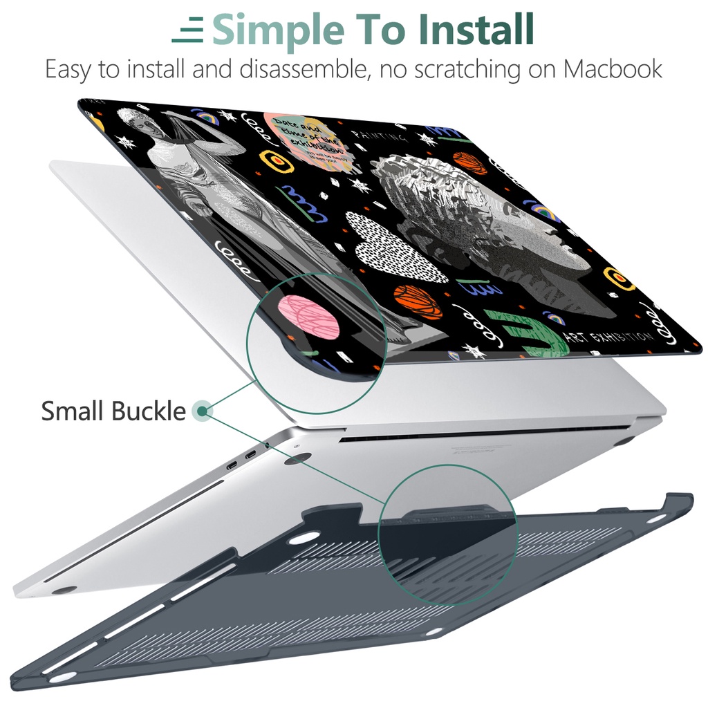 Vỏ bọc bảo vệ BATIANDA thích hợp cho Macbook Pro Air M2 M1 2022 A2681 A2338 A2337 A2179 Retina A1502 A1708 A1706 A2159