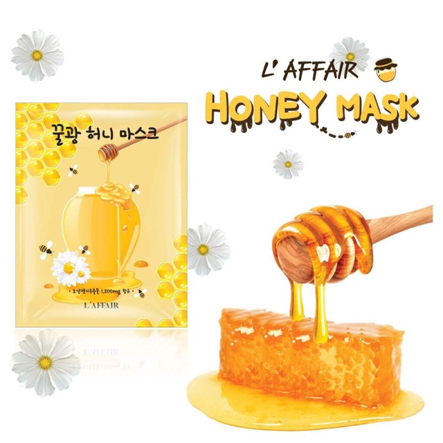 Tách lẻ set auth 1 miếng mặt nạ mật ong Rainbow L'affair Honey Mask chống lão hoá, ngăn ngừa mụn