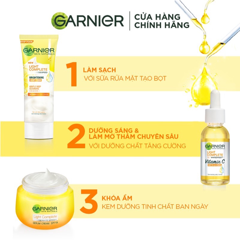 [Mã FMCGMALL -8% đơn 250K] Bộ đôi tinh chất và kem dưỡng làm sáng da Garnier Light Complete Vitamin C Serum Cream | BigBuy360 - bigbuy360.vn