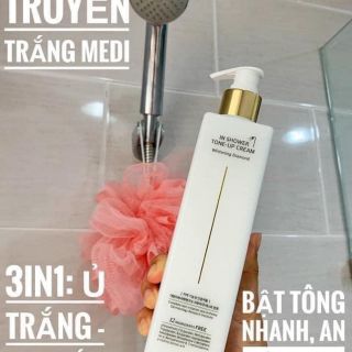 Đủ Bill vận Sữa tắm kiêm ủ trắng và dưỡng trắng Da Medifferent in shower Tone up cream 300ml mẫu mới nhất