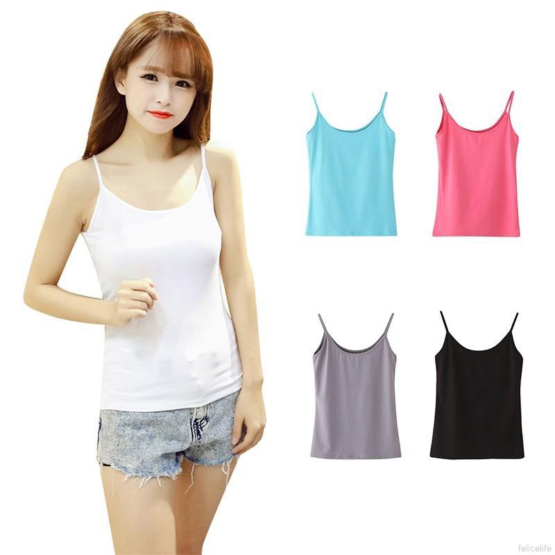 Áo Thun Ba Lỗ Màu Trơn Thời Trang Dành Cho Nữ