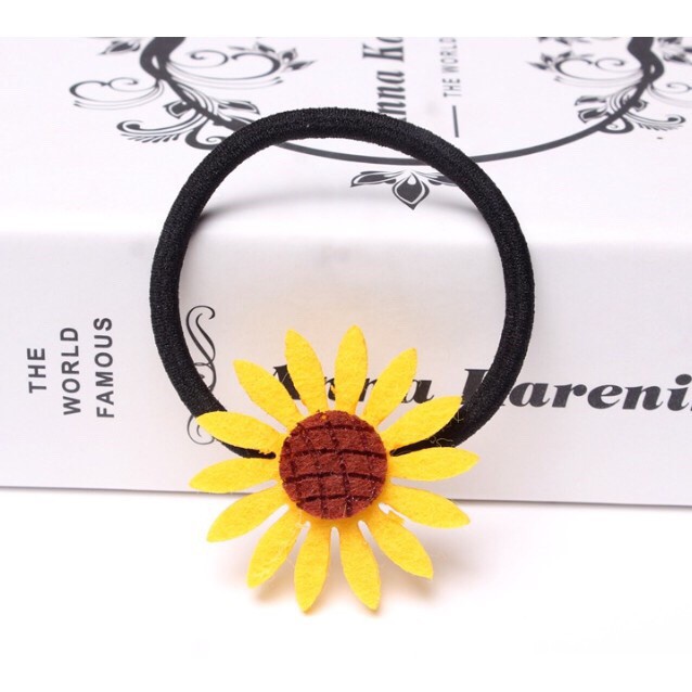 buộc tóc hoa hướng dương