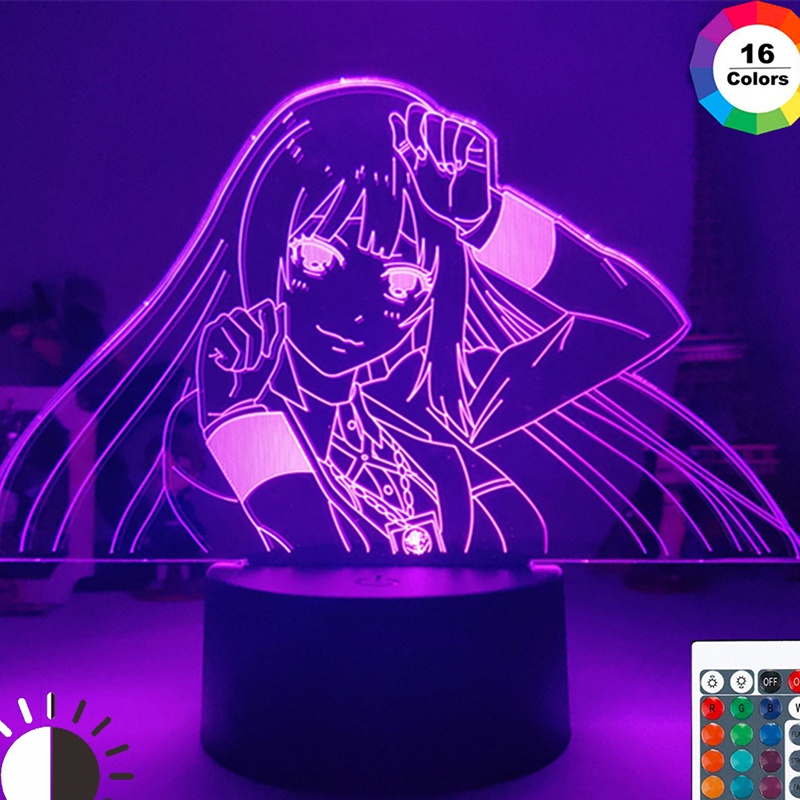 Đèn Ngủ LED Điều Khiển Từ Xa Hình Anime Jabami Yumeko Có Thể Thay Đổi Đèn Trang Trí Phòng Ngủ