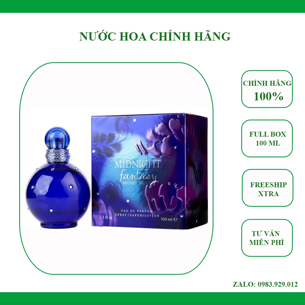 [Full box] Nước Hoa Nữ Britney Spears Midnight Fantasy EDP 100ml