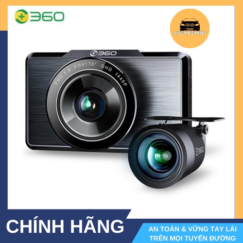 Camera hành trình Qihoo 360 G500H 2K GPS 2 mắt trước sau Bản quốc tế | BigBuy360 - bigbuy360.vn