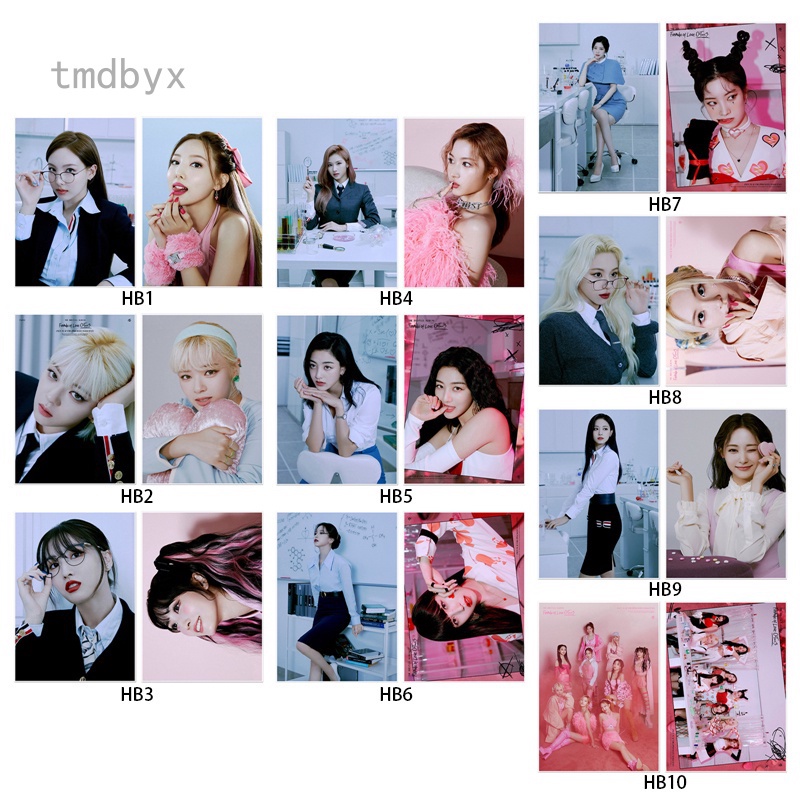 Tmdbyx Set 2 tấm poster hình nhóm nhạc TWICE
