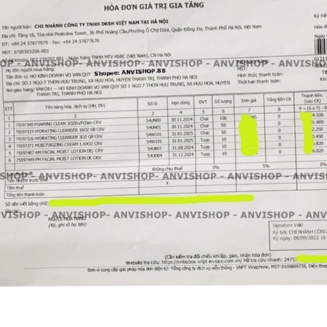 Bill US Kem dưỡng CeraVe lotion PM 60ml và 89ml và AM 89ml