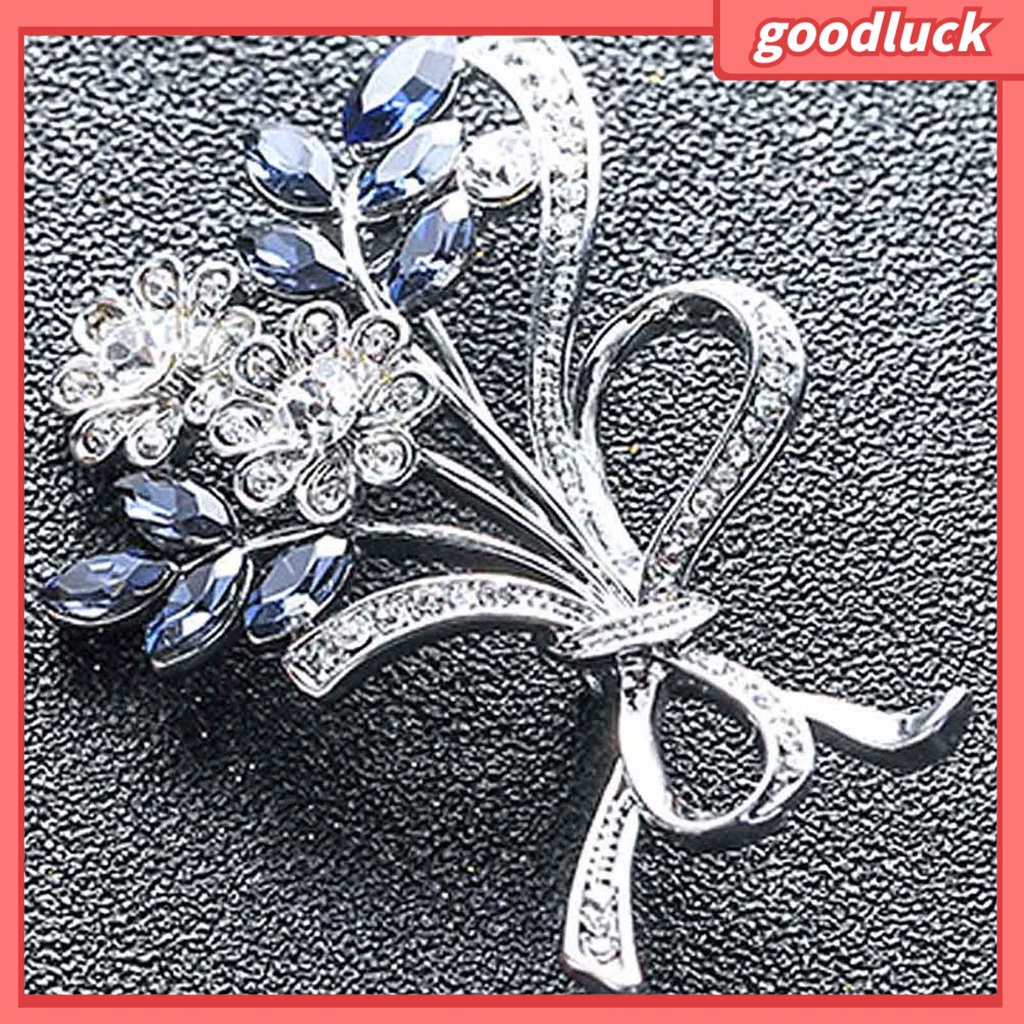 Ghim Cài Áo Hình Bó Hoa Đính Đá Nhân Tạo Thời Trang Cho Nữ