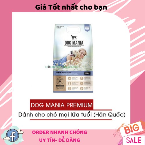 [SIÊU RẺ] DOG MANIA - Thức ăn hạt cho chó mọi lứa tuổi Dog Mania (túi chiết 1kg) - Smile Pet Shop