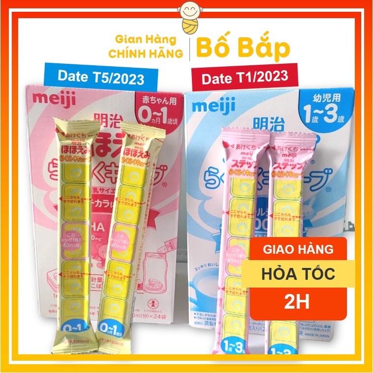 Sữa Meiji Thanh Hộp 24 Thanh TÁCH LẺ Thanh 27g Nội Địa Nhật