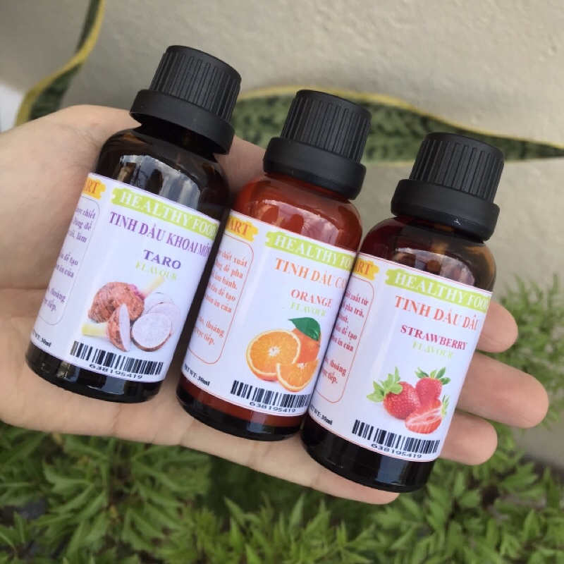 TINH DẦU THỰC PHẨM - Dâu - Cam - Khoai Môn