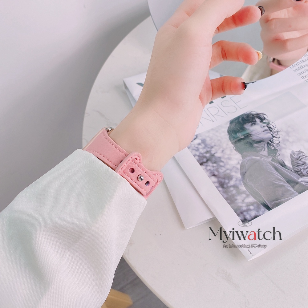 Dây Đeo Bằng Da Dành Cho iWatch Series 8 7 SE 6 5 4 3 41mm 45mm 40mm 44mm 38mm 42mm