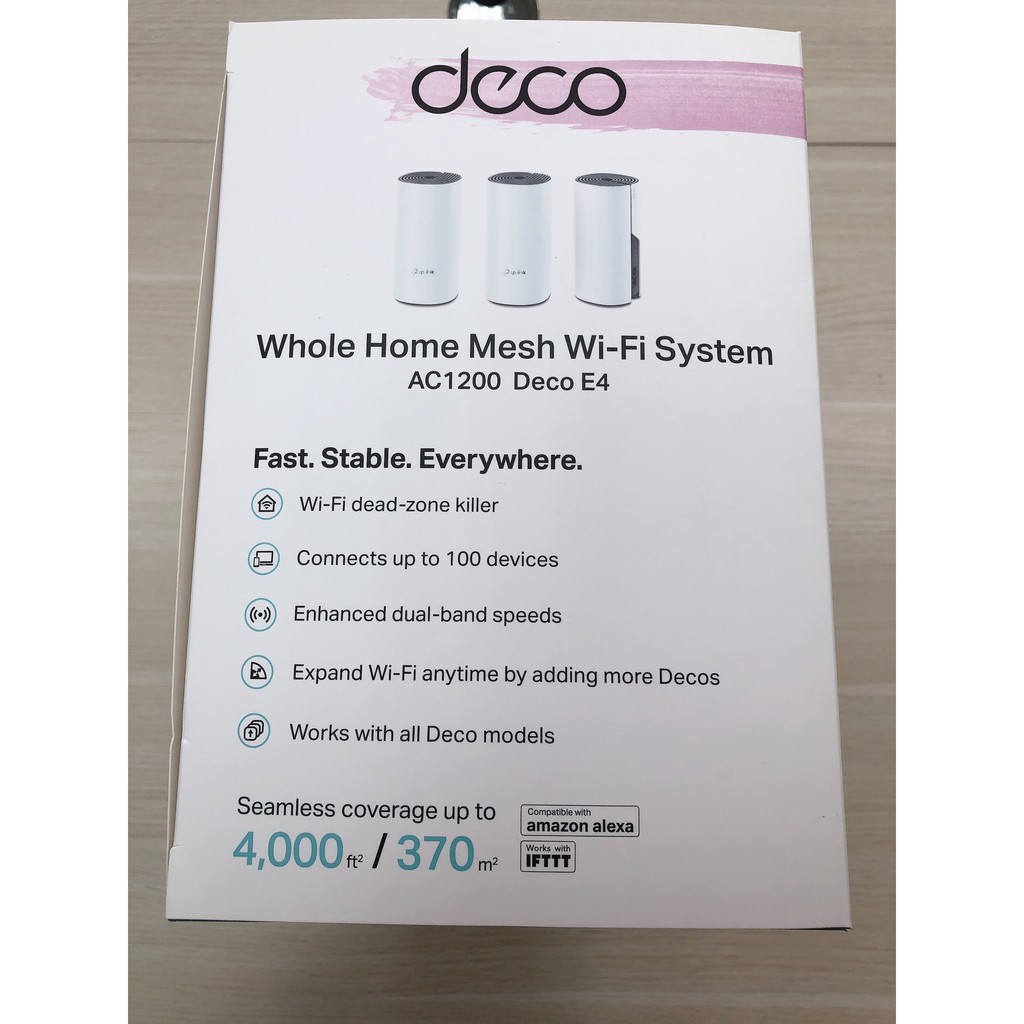 Cục phát wifi mesh [BH 1 ĐỔI 1 TRONG 2 NĂM] TP-Link Deco E4 (3-Pack) - Hàng Chính Hãng