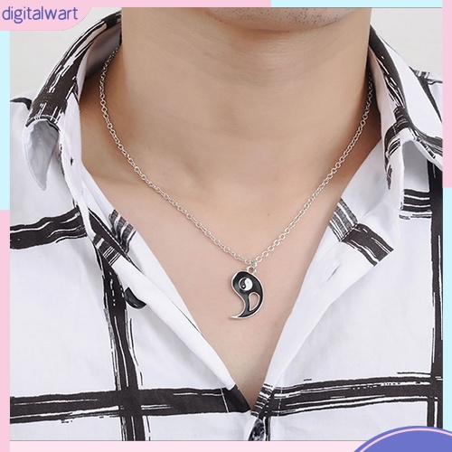 Set 2 Dây Chuyền Mặt Ghép Hình Vòng Tròn Âm Dương Cho Bạn Thân