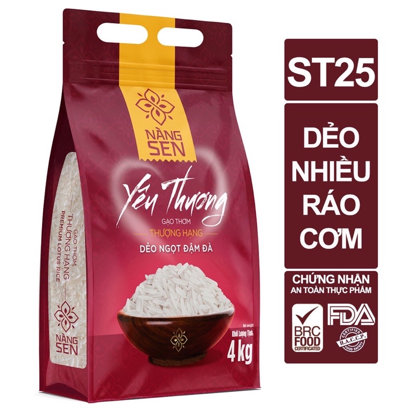 Gạo ST25 - gạo thơm thượng hạng Nàng Sen 4kg