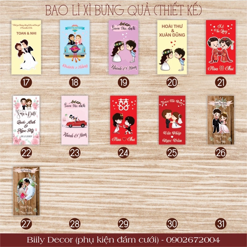 BAO LÌ XÌ BƯNG QUẢ THIẾT KẾ 2/2
