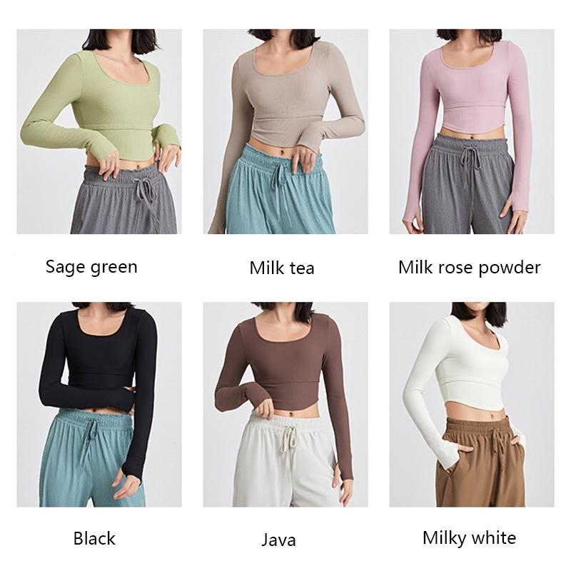 Lululemon Áo Thun Yoga Dài Tay Mềm Mại f1993