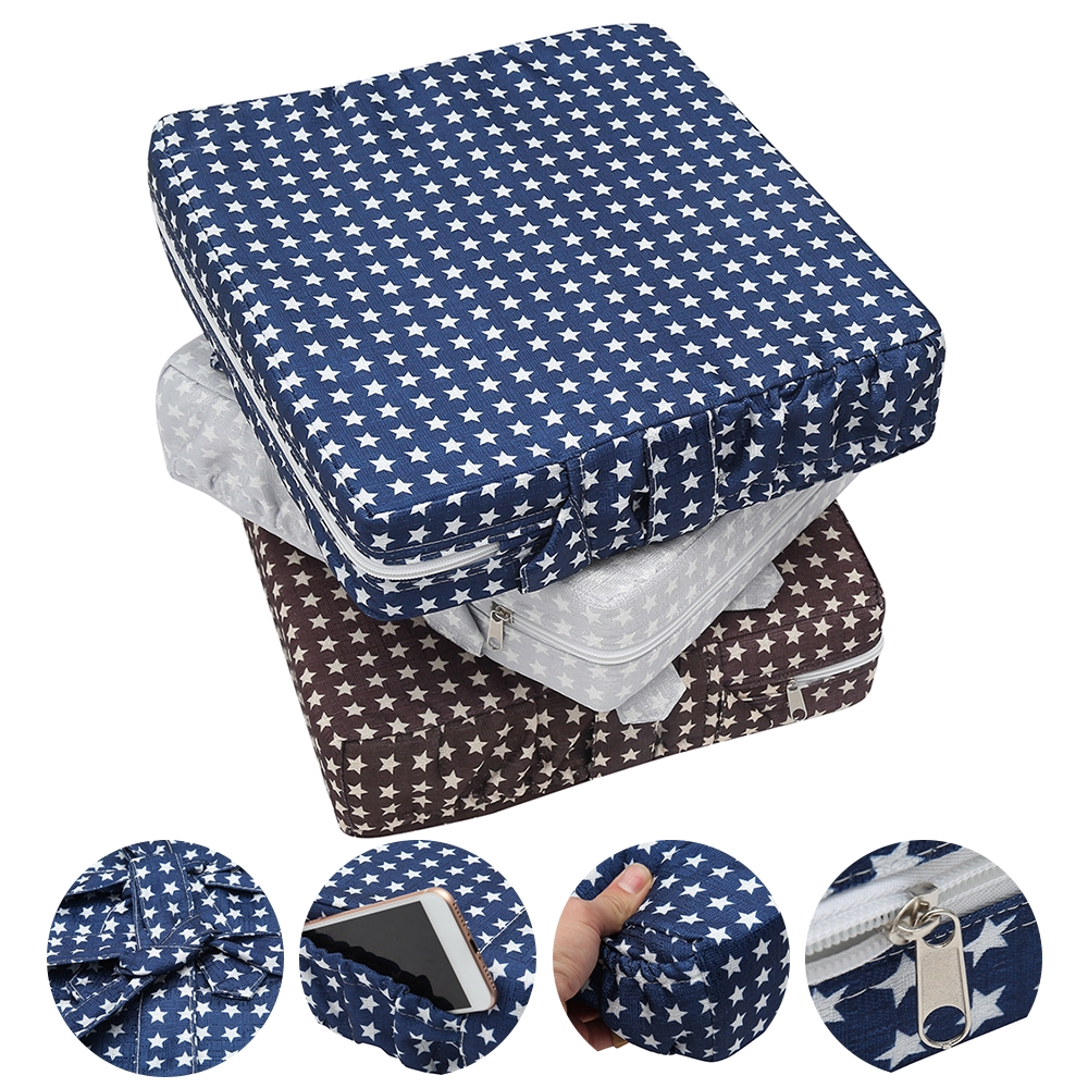 Đệm Lót Ghế Ngồi Vải Lanh Nâng Cao Hình Ngôi Sao Xinh Xắn Cho Trẻ Em 32CMx32CMx8