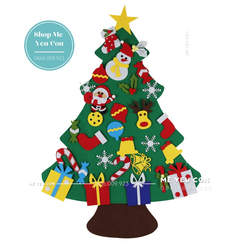 Cây Thông Trang Trí Noel Siêu Hottt, Chất Liệu Vải Nỉ Màu Sắc Đẹp Dễ Trang Trí, Mang Về Không Khí Giáng Sinh Ấm Áp