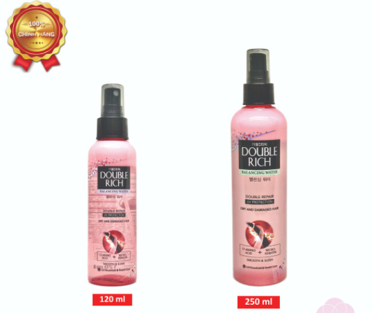 Xịt dưỡng tóc Double rich hồng chăm sóc tóc khô sơ hư tổn 120ml - 250ml