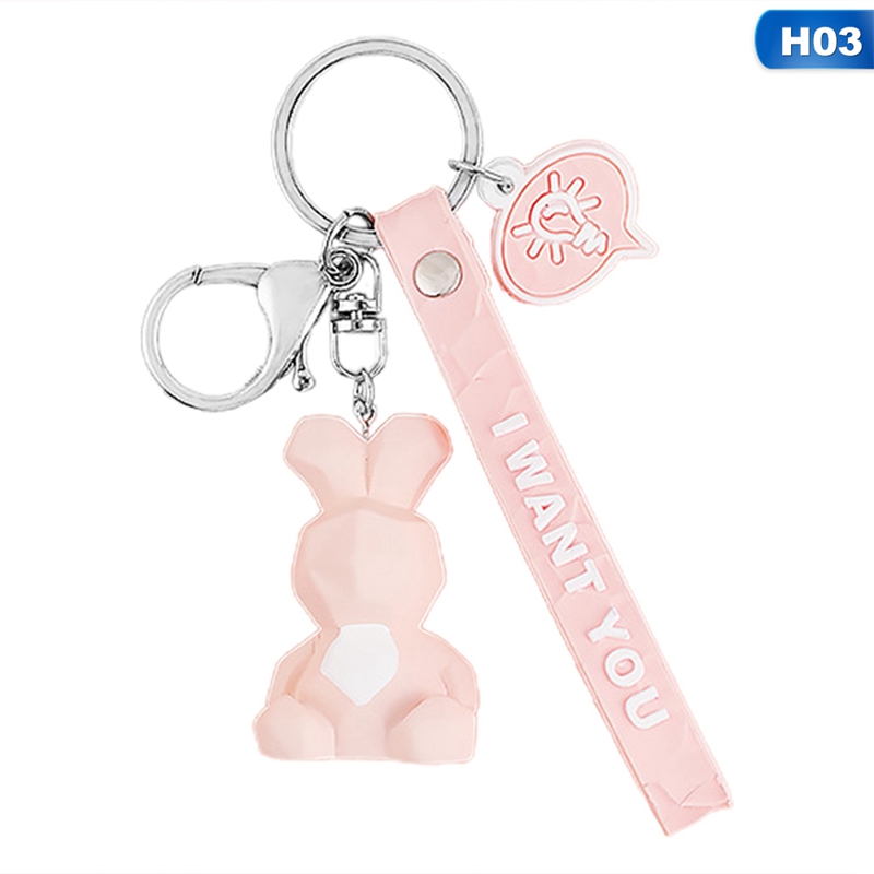 Tmdbyx Móc khóa hình khủng long/thỏ dễ thương tiện dụng