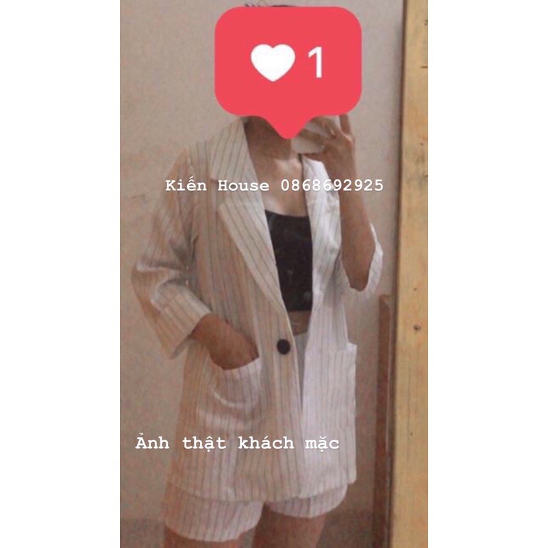 [Ảnh thật/Video] SET VEST/BLAZER KẺ SỌC HÀN QUỐC | BigBuy360 - bigbuy360.vn