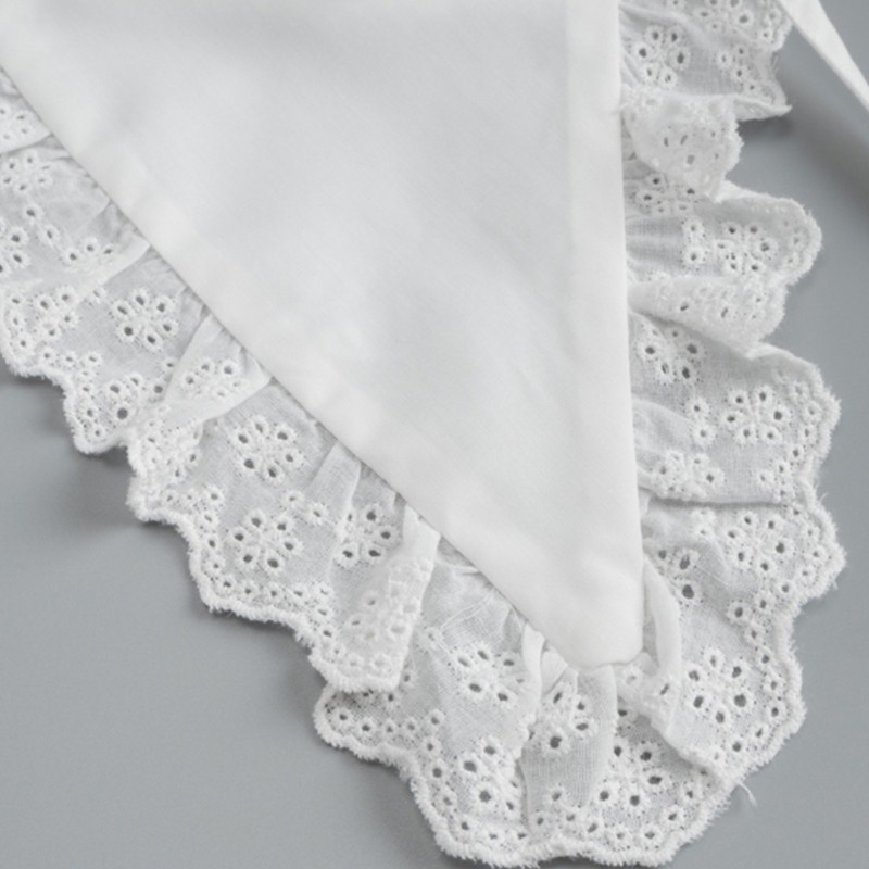 Cổ áo giả xếp ly thêu ren phong cách thanh lịch cho bạn gái khi mặc áo sơ mi/áo Sweater/đầm thời trang