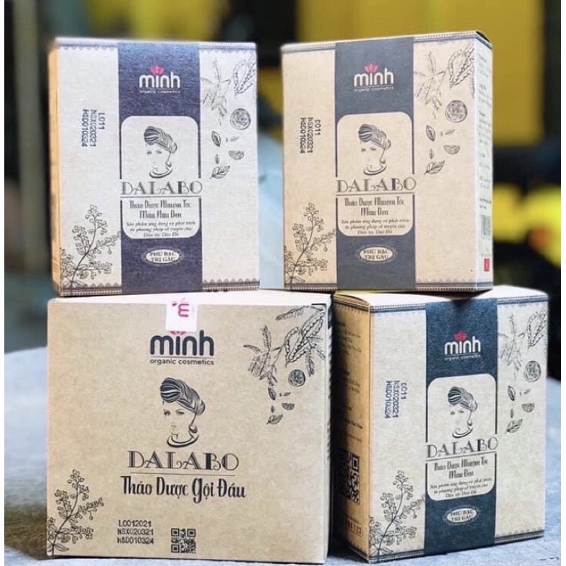 Bột lá nhuộm tóc Dalabo màu nâu đen/màu đen