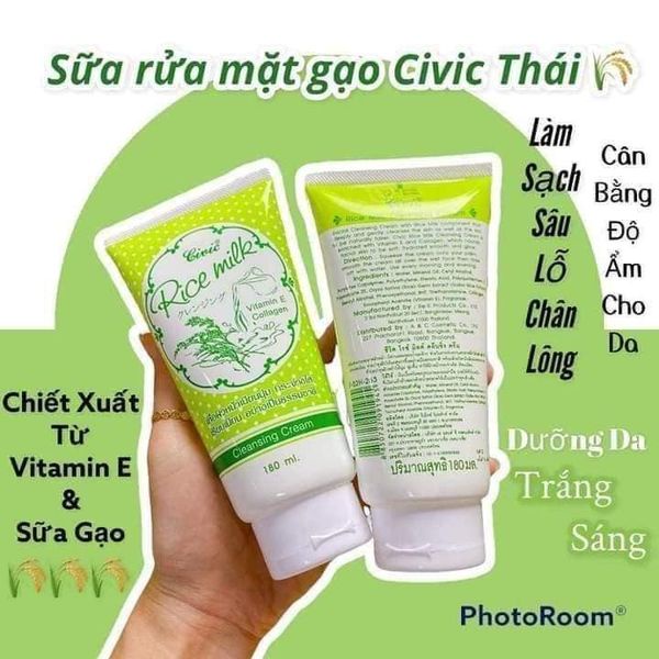 🇹🇭🇹🇭 SỮA RỬA MẶT GẠO THÁI LAN 180ml