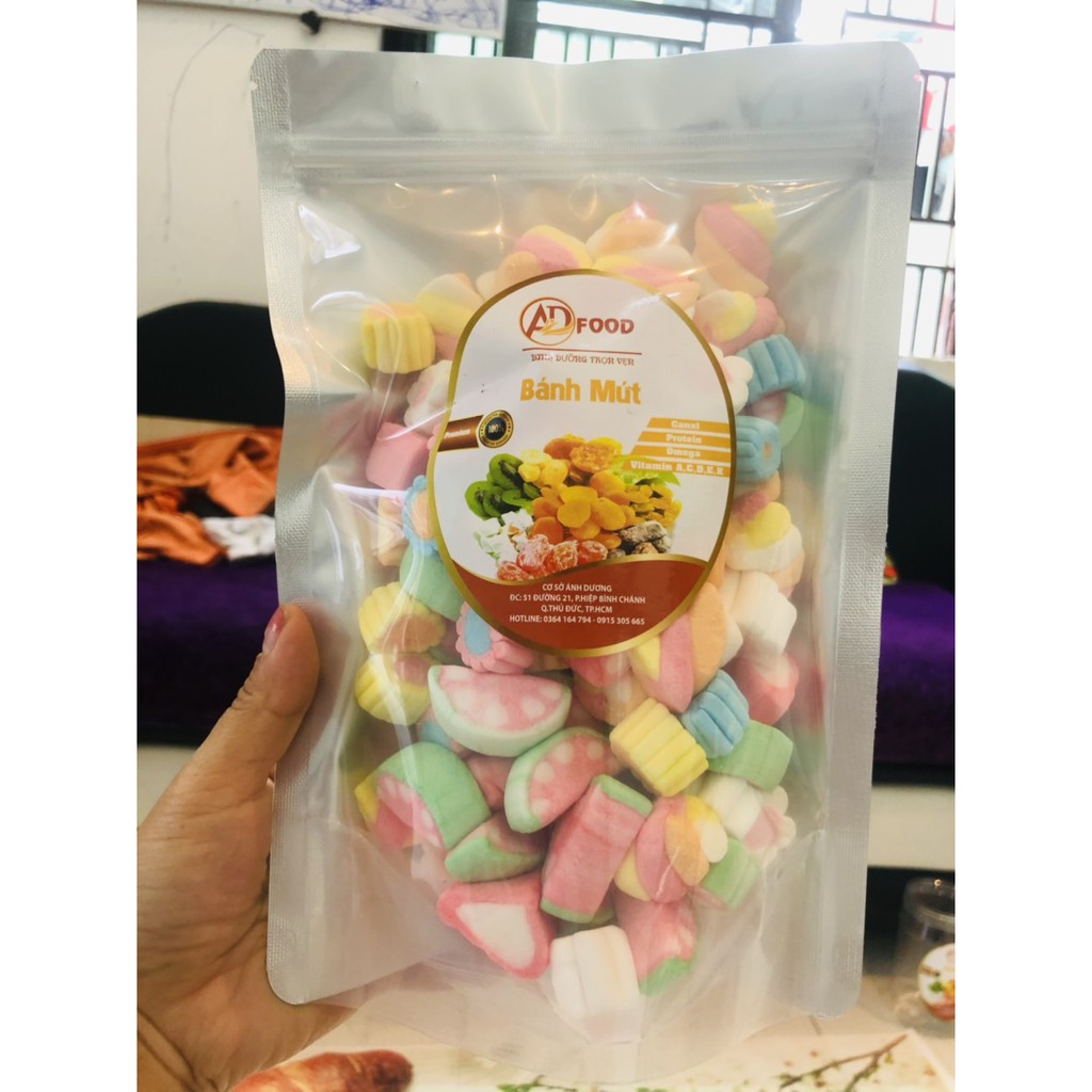 Kẹo Bông Marshmallow đủ vị, Gói 100g