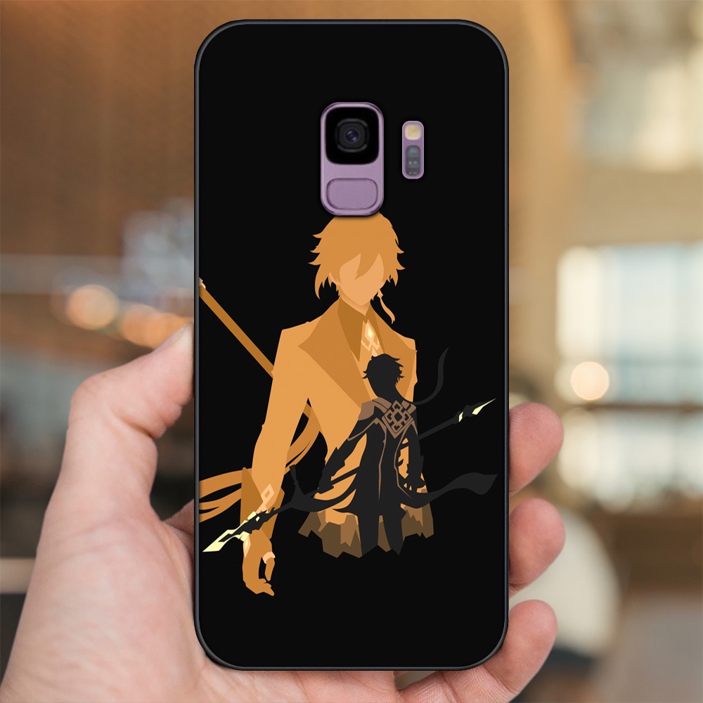 Ốp lưng Samsung S9 viền đen in hình Zhongli Genshin Impact