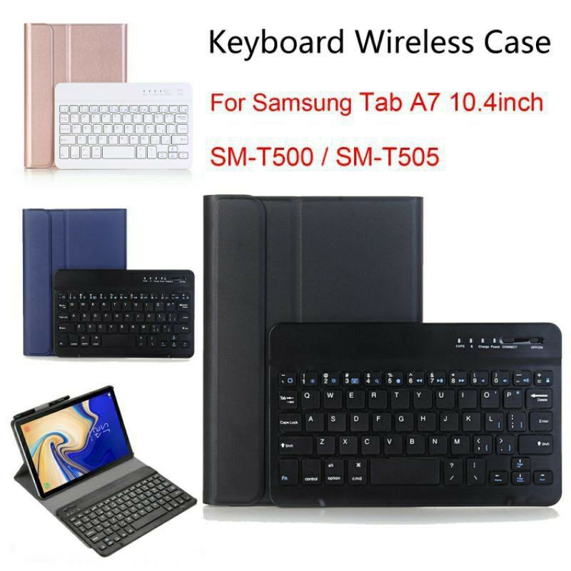 Bao Da Kèm Bàn Phím Không Dây Cho Samsung Galaxy Tab A7 10.4 2020 T500 T505 T507