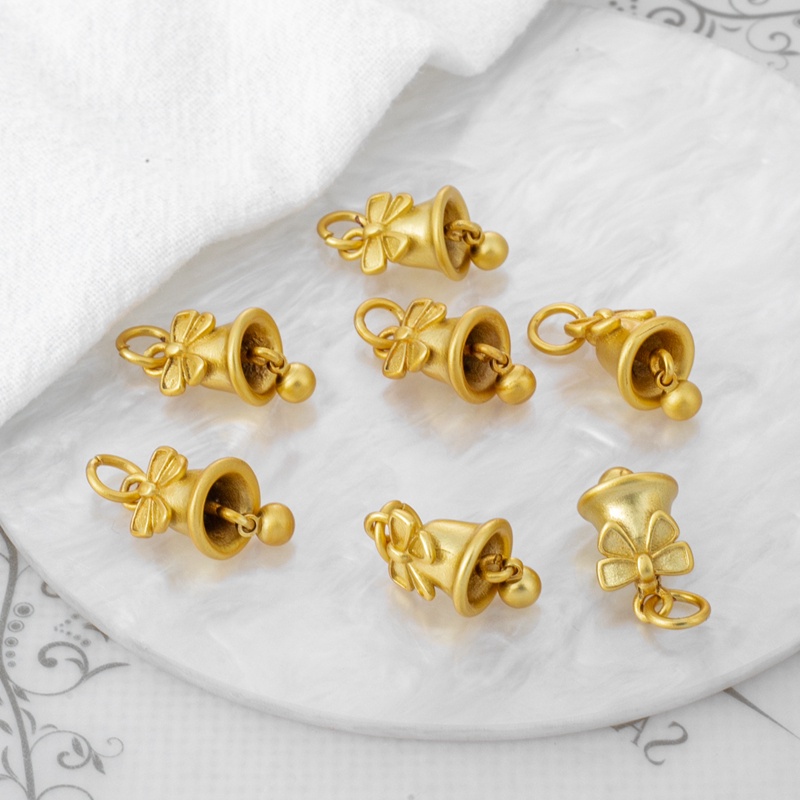 Mặt Dây Chuyền Đồng Hồ Mạ Vàng 18k Dạng Tua Rua Trang Trí Giáng Sinh