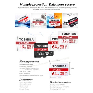 Thẻ nhớ MicroSDXC Toshiba Exceria M302 32GB U3 4K 90MB/s - Không Box (Đỏ)