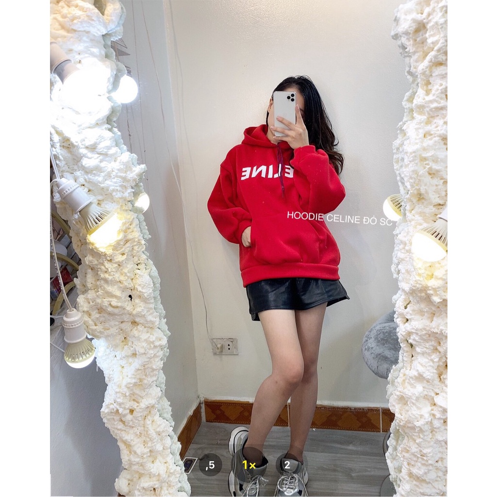 Áo hoodie nữ form rộng cute có mũ chất nỉ bông dày dặn | BigBuy360 - bigbuy360.vn