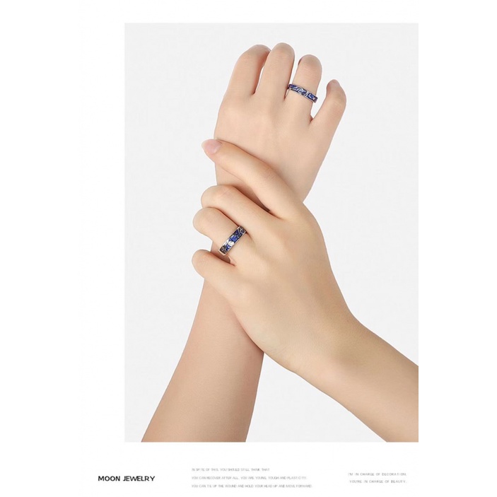 [Khuyến Mãi Đặc Biệt] Nhẫn Cặp Bằng Bạc Sterling Thiết Kế Bầu Trời Đầy Sao Van Gogh Thời Trang Cho Cặp Đôi