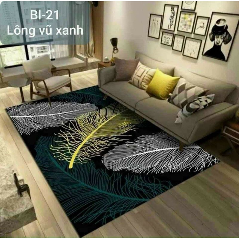 Thảm trải sàn nỉ lì Bali, Thảm phòng khách size 1m6x2m3 và 2mx3m loại 1, có hạt nhựa chống chơn trượt