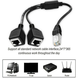 Rj45 Mạng 1 đến 2 Cổng Ethernet Adapter Splitter, RJ45 1 Nam sang 2 Nữ Bộ Chia LAN Adapter Cáp Thích Hợp Super Cat5, Cat5e, Cat6, Cat7 LAN Ổ Cắm Kết Nối Adapter