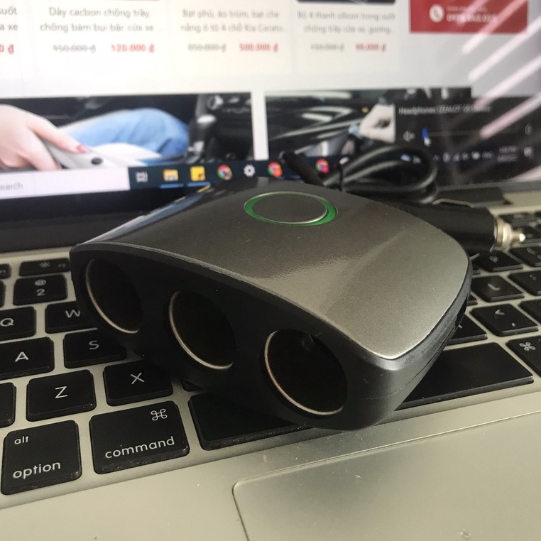 Bộ Chia Tẩu Sạc ô tô xe hơi, trang bị 3 tẩu và 2 cổng USB sạc điện thoại chính hãng 12v, 24v