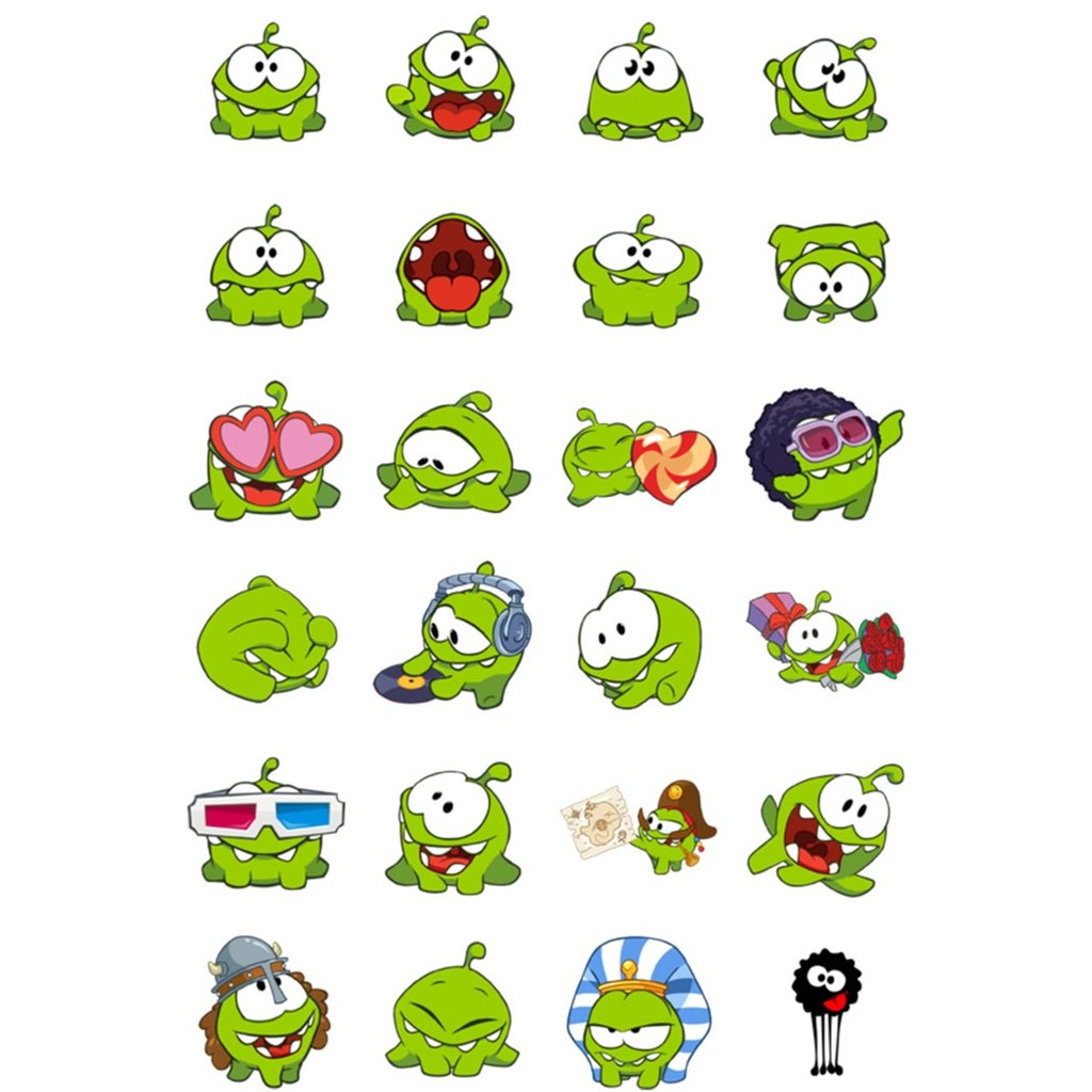 sticker Icon kute dễ thương ,hình dán omnomm ếch kute