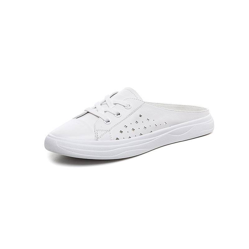 Dép Da Mềm Bít Mũi Thời Trang Mùa Hè Cho Nữ 2021