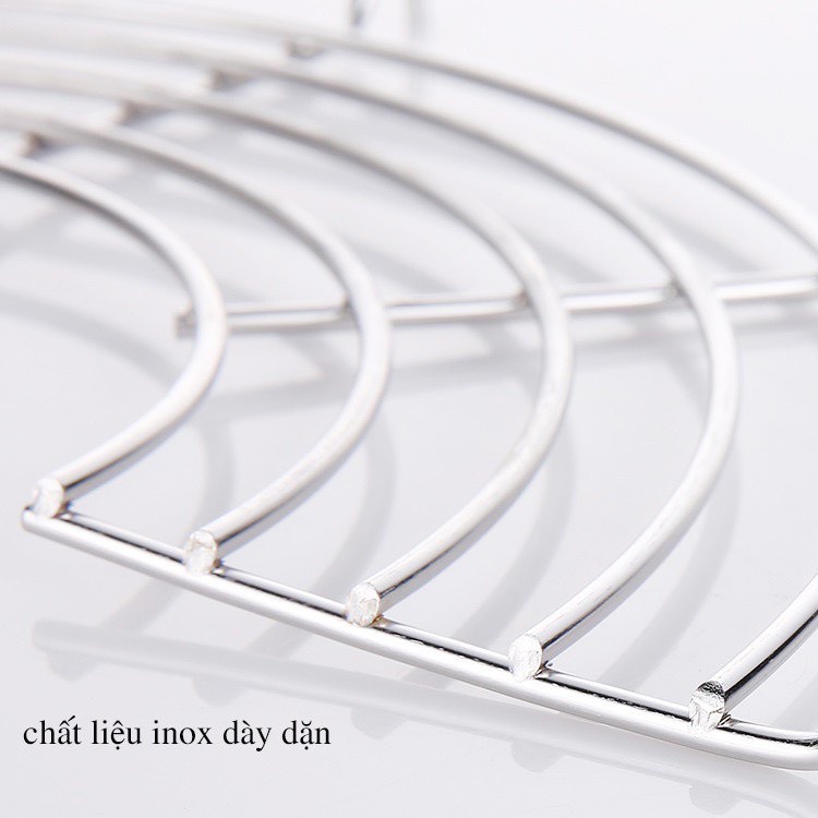 Vỉ gác chảo chiên đồ ăn, Kệ róc mỡ đồ chiên rán tiện ích bằng INOX dày