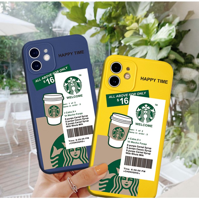 Ốp Lưng  Starbuck cạnh vuông BVC 6/6plus/6s/6splus/7/7plus/8/8plus/x/xr/xs/11/12/13//14/pro/max/plus/promax ACG13