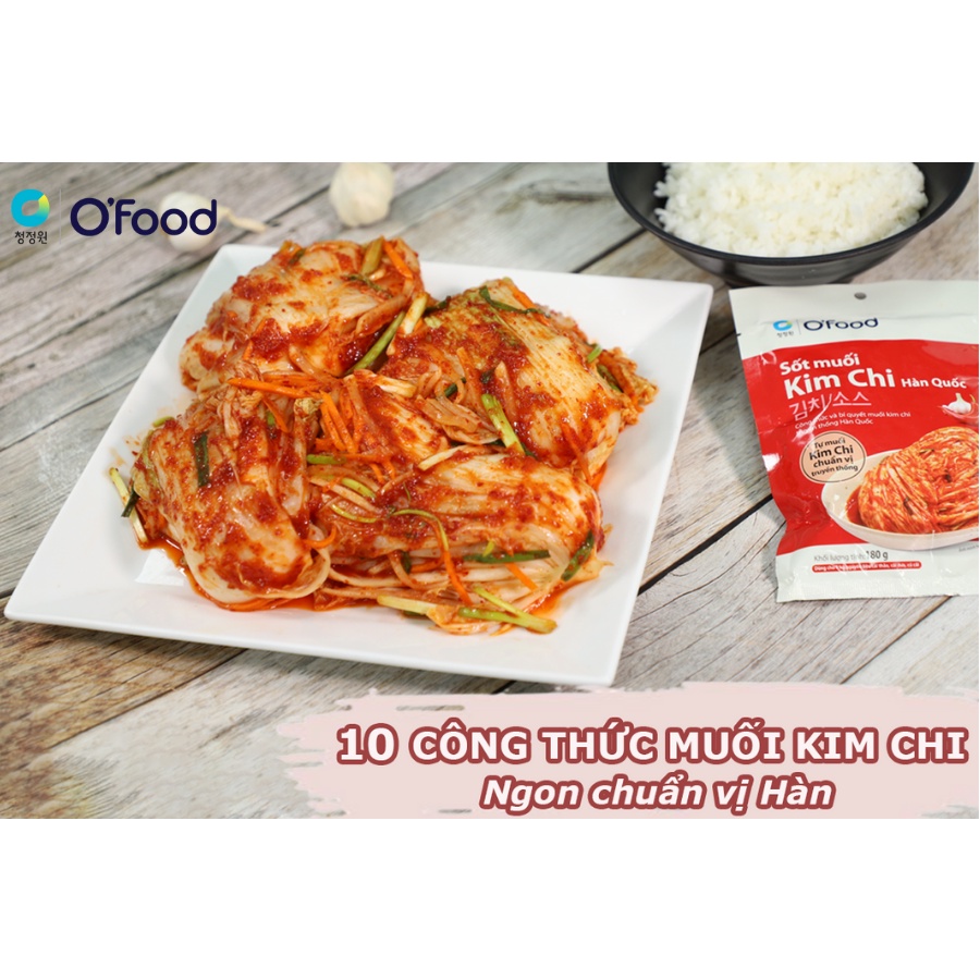 Combo 3 gói Sốt làm kim chi chuẩn vị Hàn Quốc Bibigo - Sốt muối kim chi Hàn Quốc O'food - Gia vị muối kim chi