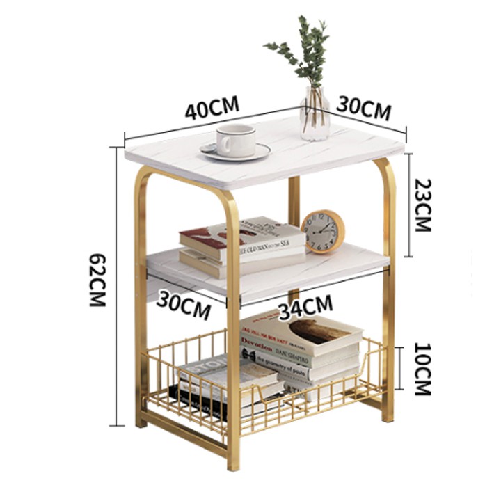 Bàn Uống trà kệ sách bên cạnh ghế soffa phòng khách ,kệ đầu giường phòng ngủ hai tầng chất liệu cao cấp