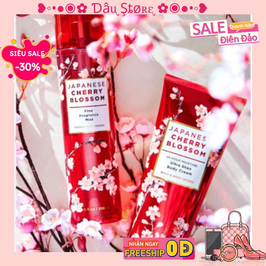 BBW® Xịt Thơm Toàn Thân Bath And Body Works - Jpanese Cherry Blossom 236ml New 2020 | Thế Giới Skin Care